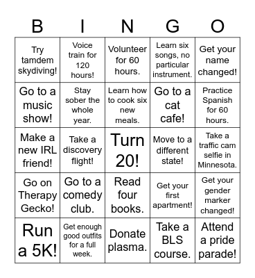 OJALEB Bingo Card
