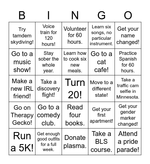 OJALEB Bingo Card