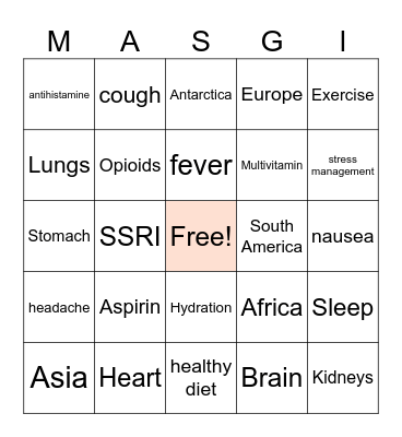 MPC Bingo Card