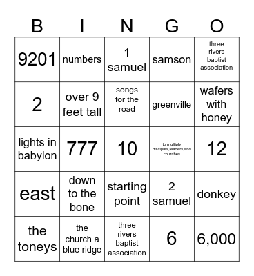 CF Northwest BINGO Card