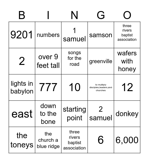CF Northwest BINGO Card