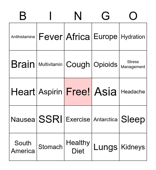 MPC Bingo Card