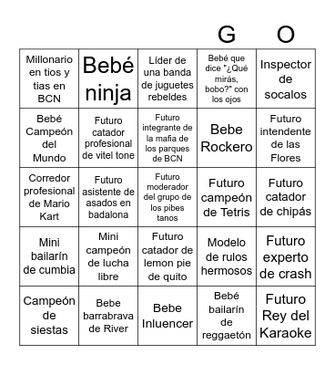 Bingo de Mateo Bingo Card
