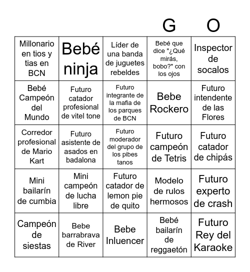 Bingo de Mateo Bingo Card