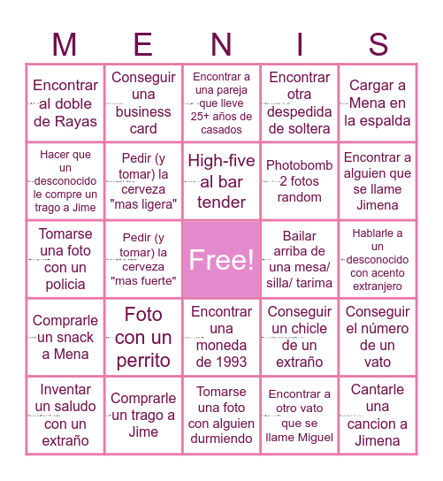 Bachelorette Bingo! Bingo Card