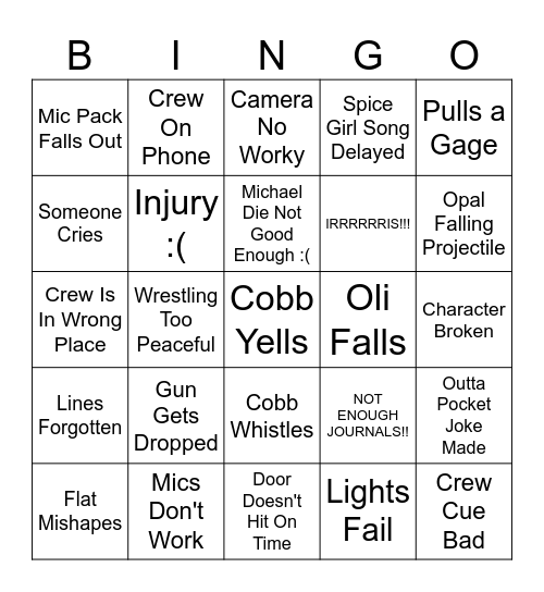 Double Run BINGO! Bingo Card