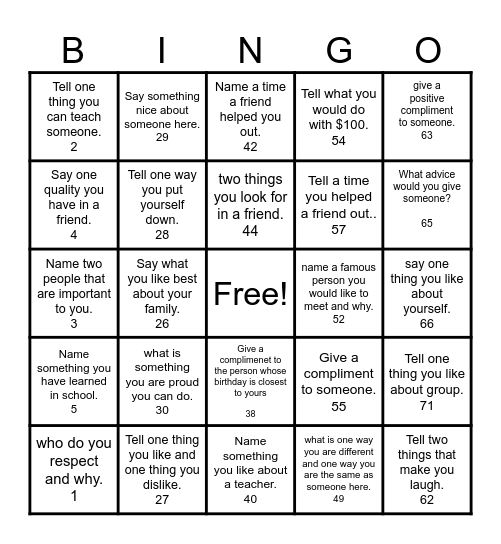 Bingo Card