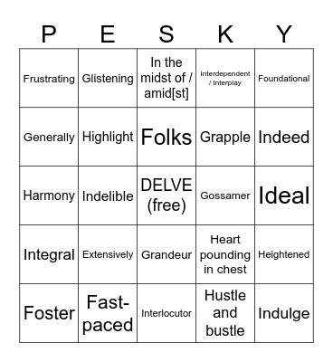 Renowned Author ChatGPT Bingo Card