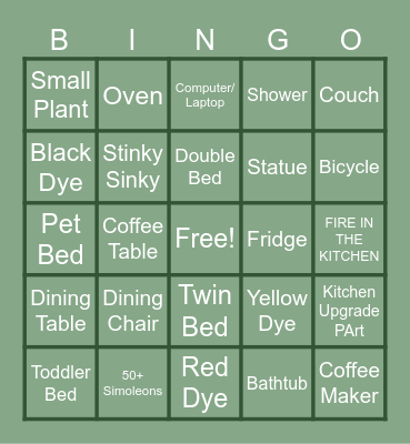 DUMPY DIVIN Bingo Card