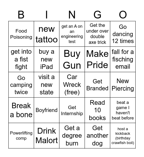 2025 Bingo Card