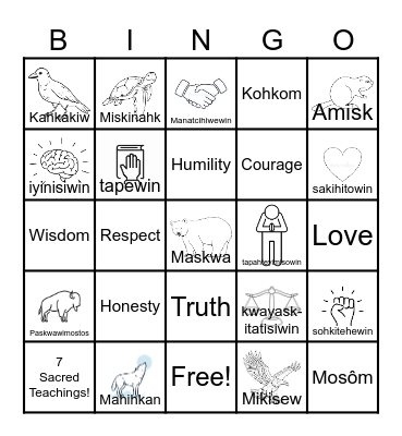 Cree BINGO Card