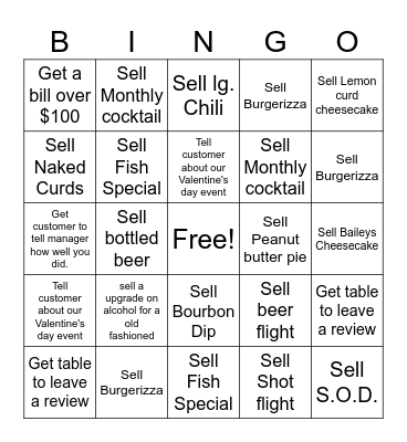 Brick's Bingo Card