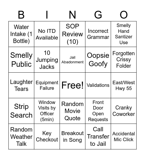 Slow Bingo Card