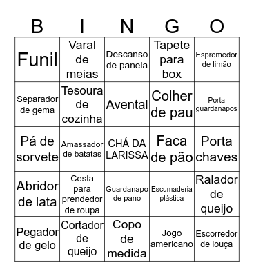 CHÁ DA LARISSA Bingo Card