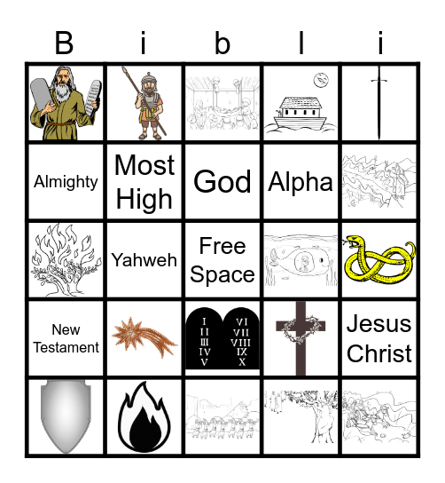 Loteria de la Biblia Bingo Card