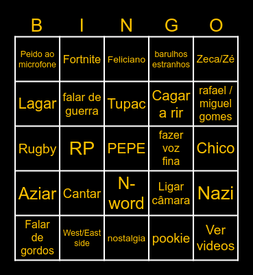 Bingo do Pepe Bingo Card