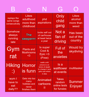 Are you Me :3 Bingo Card