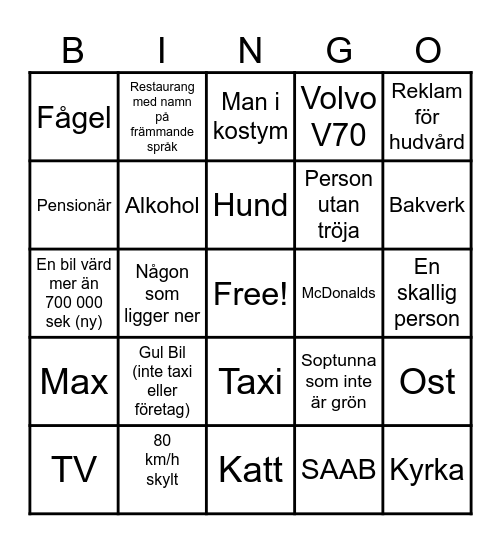 Maps Bingo Card