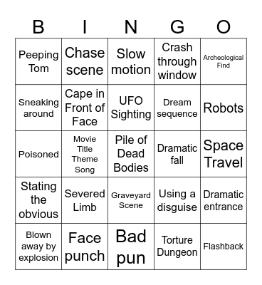 BINGOFLIX: Charlie's Angels Bingo Card