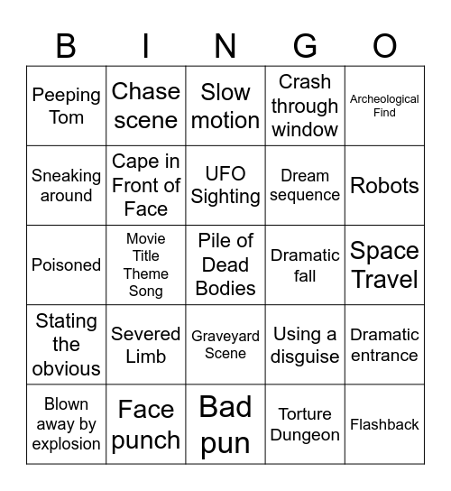 BINGOFLIX: Charlie's Angels Bingo Card