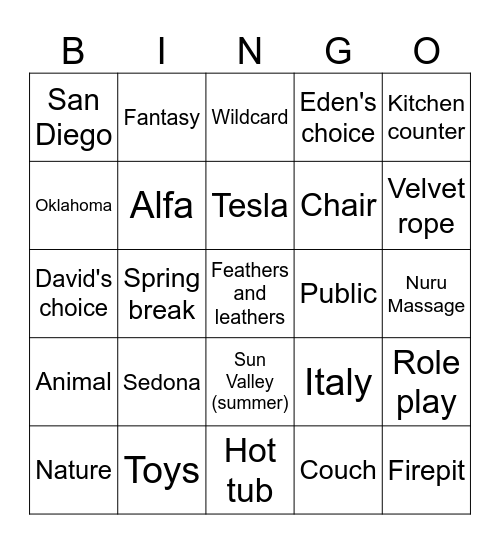 2025 Bingo Card