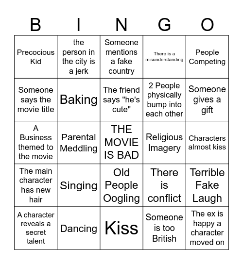 HALLMARK Bingo Card