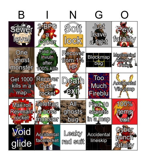 Doom Bingo Card