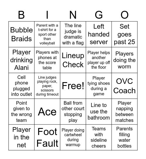 MLK Tournament Bingo Card