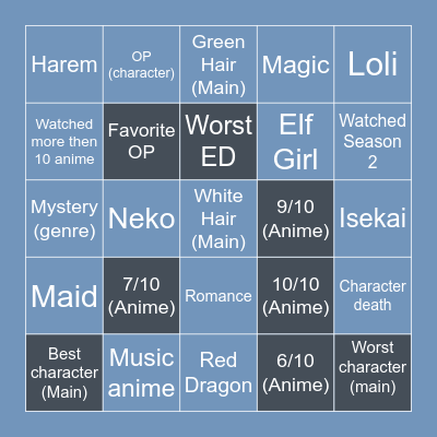 Winter 2025 Bingo Card