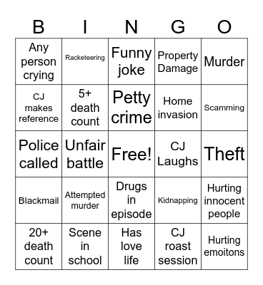 BINGO Card