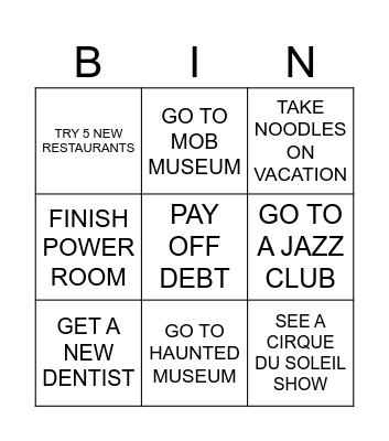 PROJECT 2025 Bingo Card
