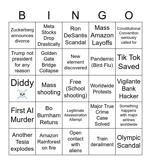 2025 Bingo Card