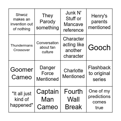 Henry Danger: The Movie Bingo Card