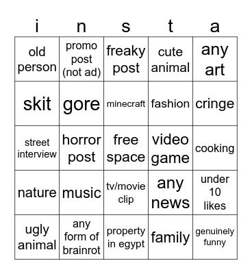 Bingo Card