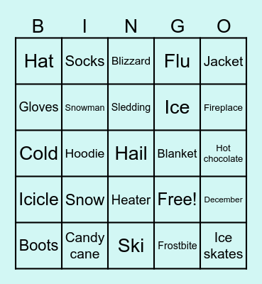 Winter Bingo Card