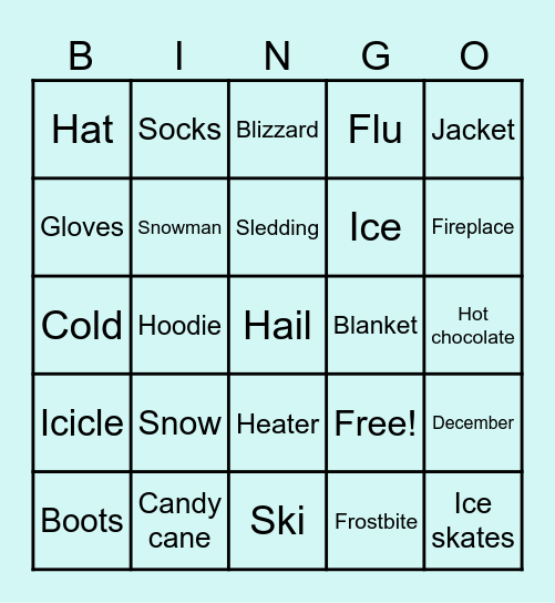 Winter Bingo Card