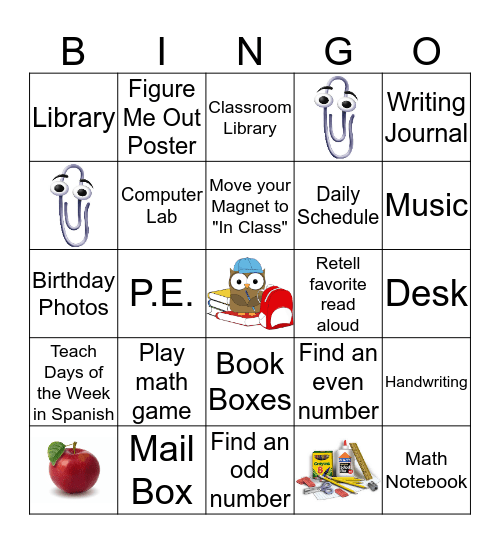 OPEN HOUSE BINGO! Bingo Card