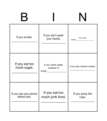 If you.... Bingo Card