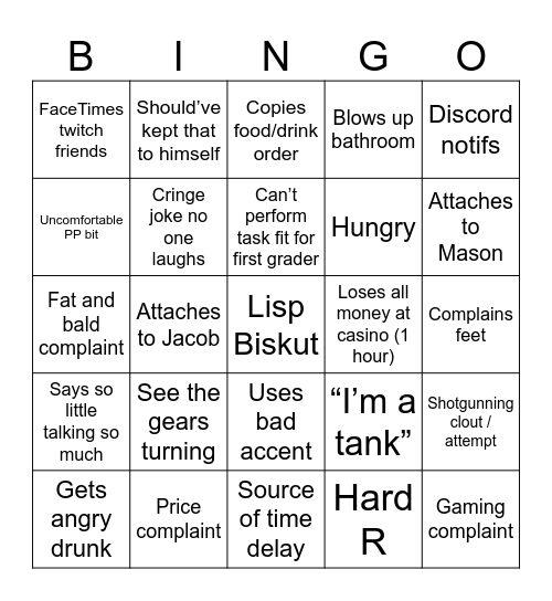 Berno Bingo Card