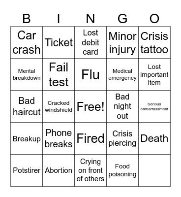 2025 Anti Bingo Card
