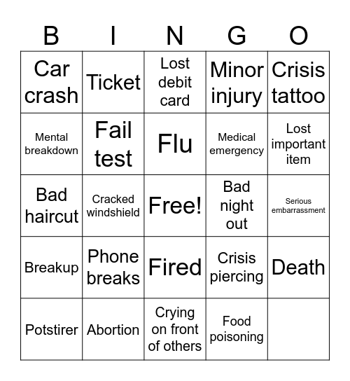 2025 Anti Bingo Card