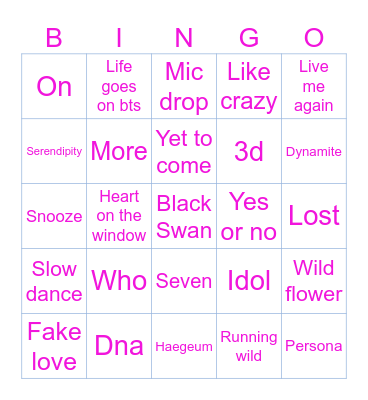 @Pompom_pie Bingo Card