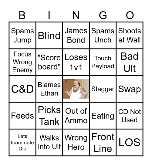 Kenny Bingo Card