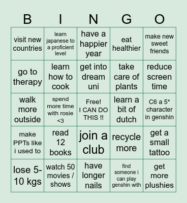 2025 Bingo Card