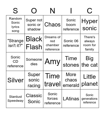 sonic 4 limbingo Card