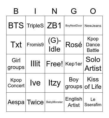 XO Kitty music predictions Bingo Card