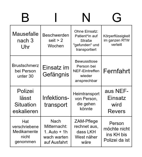 Bullshit Bingo SaNa 2025 Bingo Card