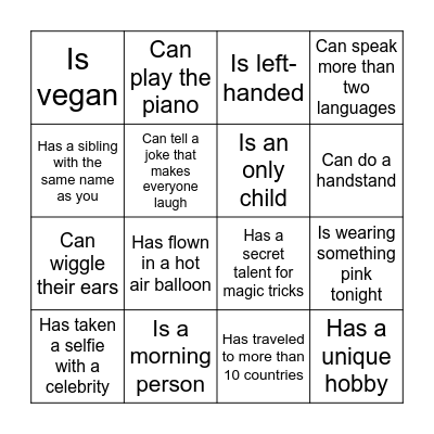 Find the guest Bingo - Sami´s Birthday edition Bingo Card