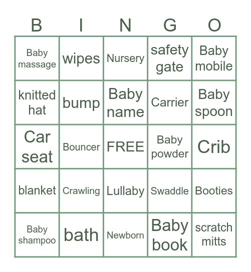 Baby Merrick Bingo Card