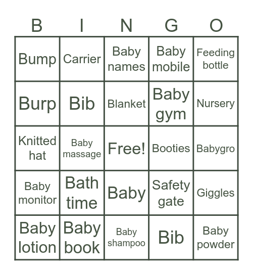BABY MERRICK Bingo Card
